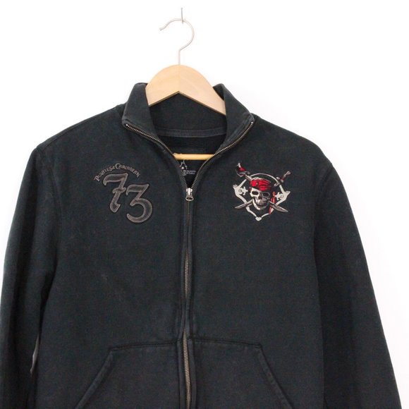 *Walt Disney Pirates of the Caribbean Black Zip Up Hoodie - Picture 3 of 6